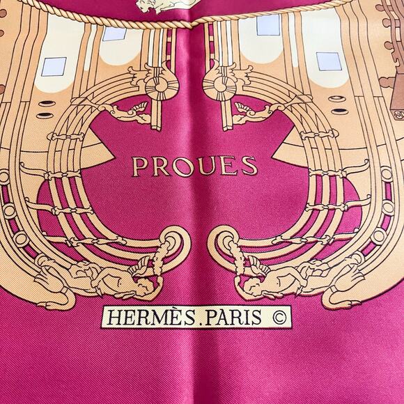 Hermès Silk Proues 90 Scarf - Picture 2 of 7